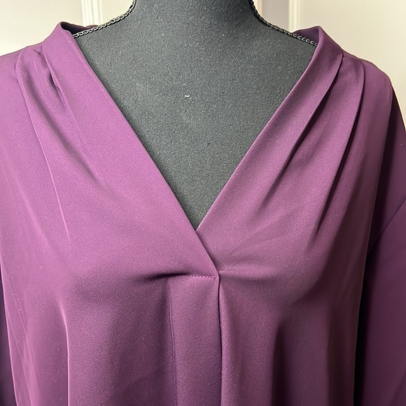 CALVIN KLEIN PURPLE BLOUSE SIZE 2X 2G 2TG - Picture 2 of 10